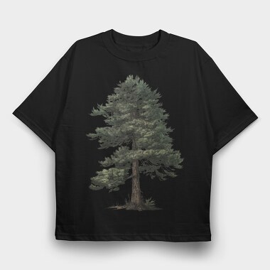 Tree Detailed, Tricou Oversize Barbati (Unisex)